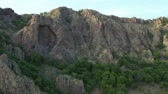 Aerial View On Volcanic Mountain In Madzharovo 