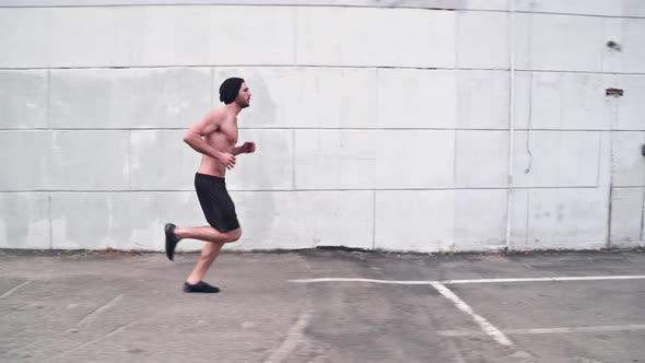 Athletic Male Workout Crossfit Slow-Motion