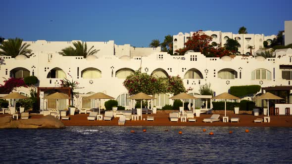 Calm beach on the red sea at morning in Sharm El Sheikh, Egypt