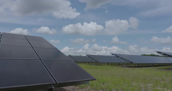 solar panels on a solar farm