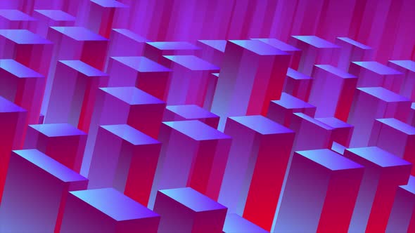 3D Abstract Colorful Cubes Motion Graphics Animation V4