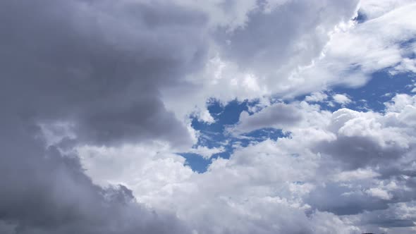 360º panning on clouds and horizon on beautiful cinematic motion