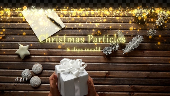Christmas Golden Particle Transition