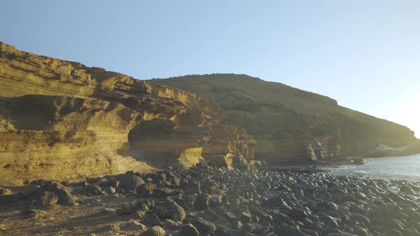 Tenerife Beach with Rugged Cliffs