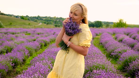 Woman in a Lavender Field