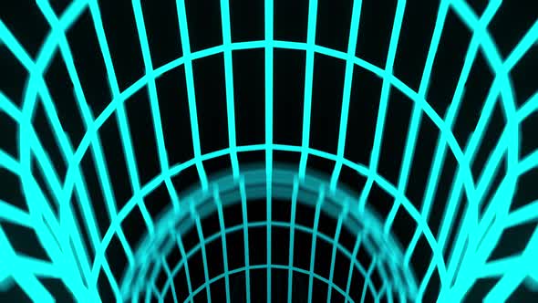Wireframe Glow Tunnel alt