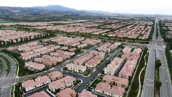 Aerial View of Large-scale Residential Neighborhood, Irvine, California