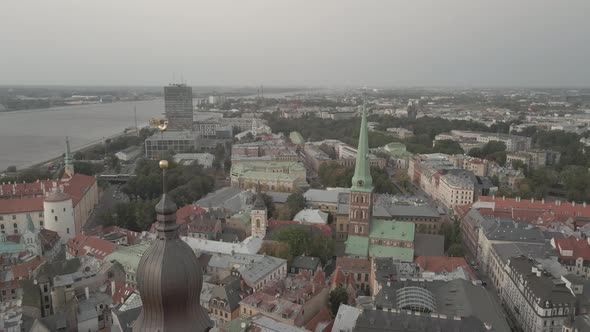 Riga old town panorama