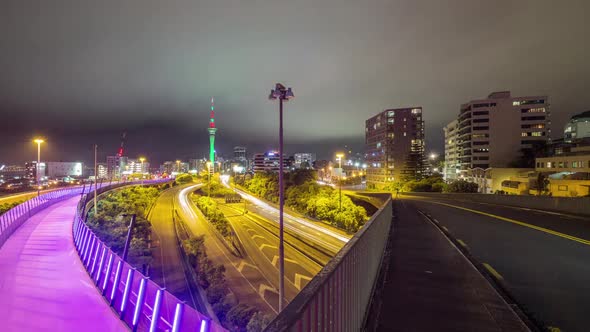 Auckland New Zealand Freeway Time Lapse