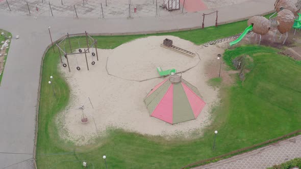 Closed Empty Children's Colourful Outside Playground