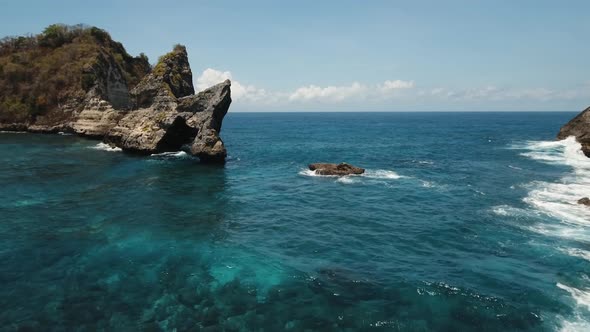 Rock in the Sea. Bali, Indonesia