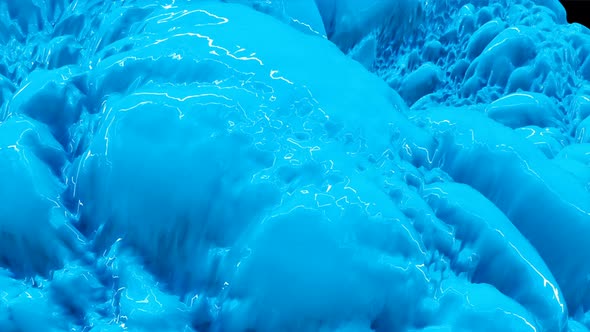 Blue Water Wave Effect Animation 4K