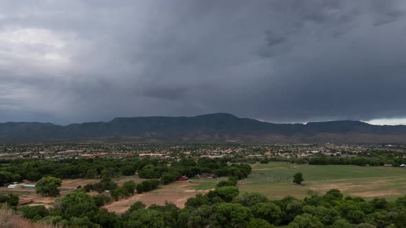 Cottonwood Arizona Overlook with Storm Clouds Timelapse