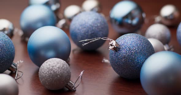 Christmas decoration ball in blue