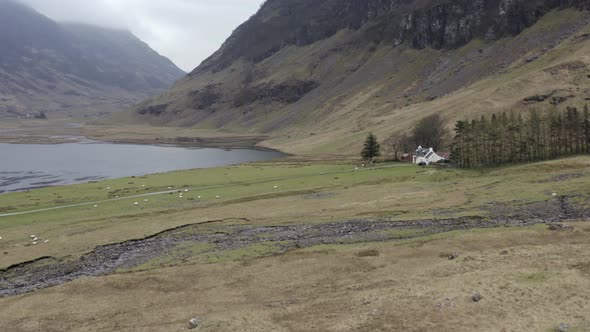 Loch Achtriochtan in the Glencoe Valley Scotland