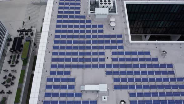 Ecology solar power station panels in the fields green energy at sunset landscape electrical innovat