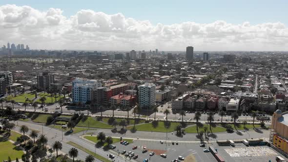 St Kilda Panoramic Aerial View Victoria Australia