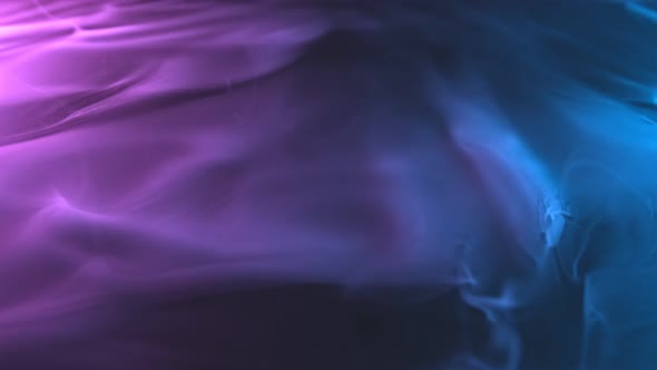 Slow Motion Shot of Modern Neon Smoke Abstract Background.