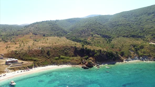 Beach and mountains in Albania