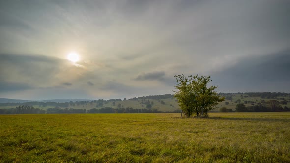 Time lapse of beautiful White Carpathians in the Czech republic, Charminh view