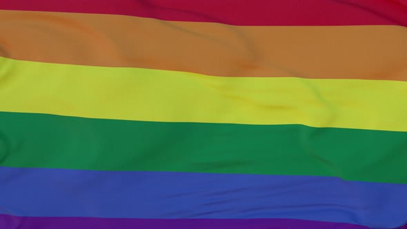 Realistic Flag of LGBT Pride Waving in the Wind