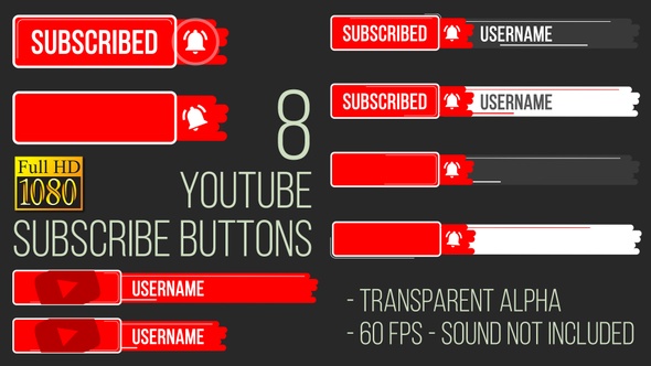 Youtube Subscribe Button FullHD alt