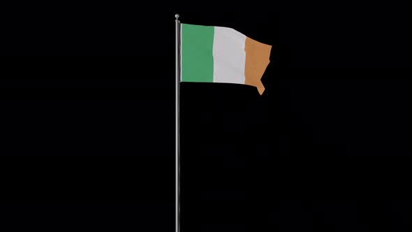 Ireland Flag Pole Loops With Alpha