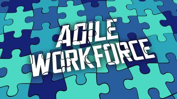 Agile Workforce Puzzle Scalable Flexible Employees Staff Model 3d Animation