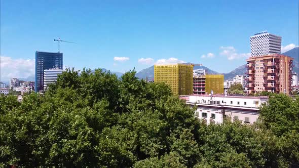 Aerial View Of Tirana City In Albania