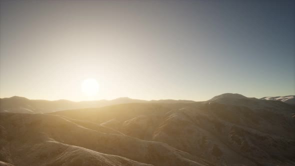 Mountains Landscape in Afghanistan at Sunset