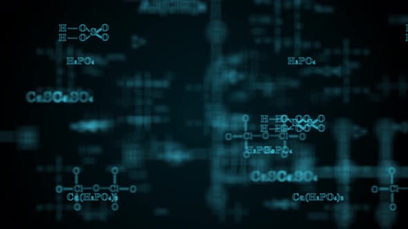 Chemical formulas. Chemistry. Scientific and educational concept.