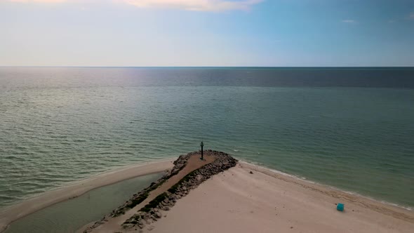 View of Lighthouse and station in Chelem Mexico