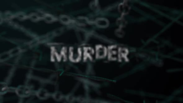 3D Dark Crime Background Word Murder