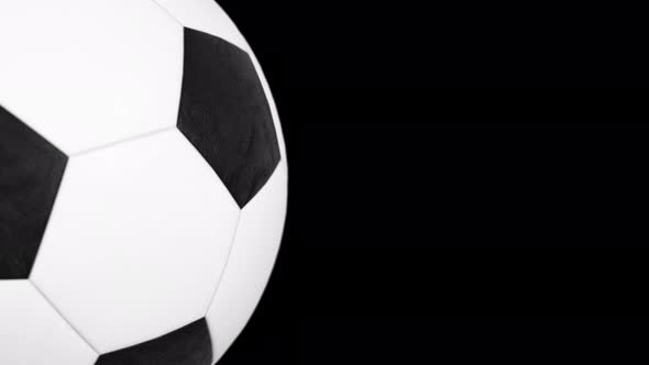 Loop of Rotating Realistic Soccer Ball on Transparent Background alt
