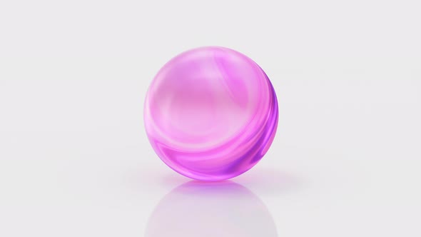 Gradient glass ball with white background