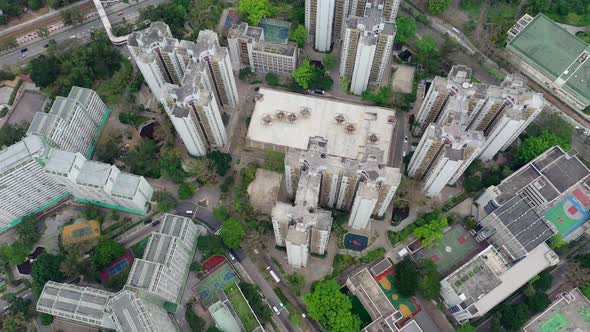 Top view of Hong Kong residential district