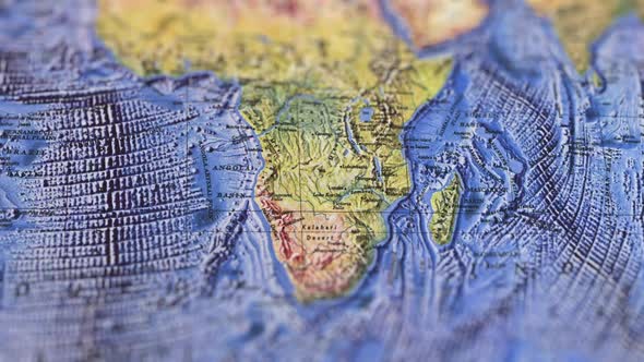 Africa Landscaped Paper Map, Slider Shot