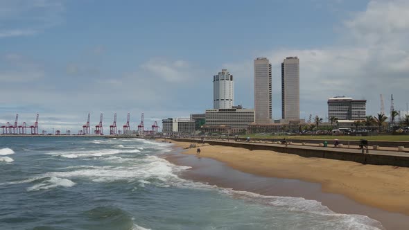 Galle face a five hectare ocean-side urban park, Colombo