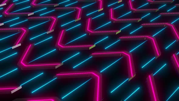 Abstract Shape  Neon Loop Pack 4k