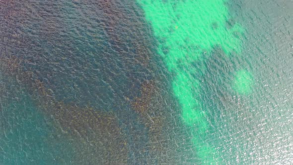 Aerial View of the Awarded Narin Beach By Portnoo and Inishkeel Island in County Donegal, Ireland.