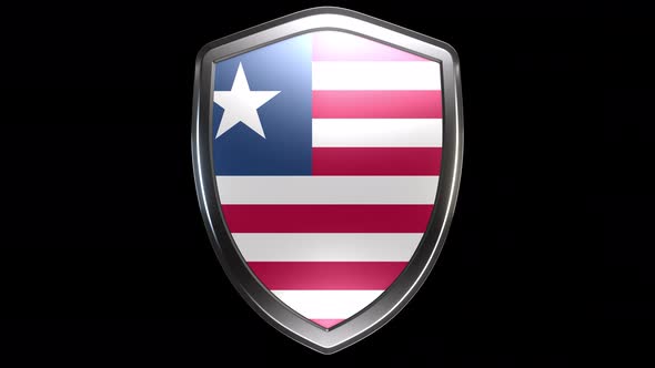 Liberia Emblem Transition with Alpha Channel - 4K Resolution