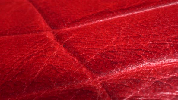 Texture of red leather - natural material background