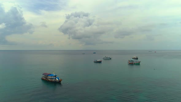 Dramatic Seascape with Big Clouds