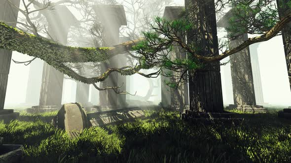 Old Temple With Columns alt