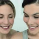 Two young women laughing in bathroom - VideoHive Item for Sale