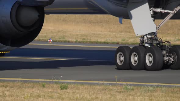 Airplane Towing To Service, Close-up