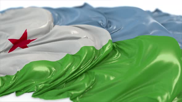 Djibouti Flag On A White Chalkboard  alt