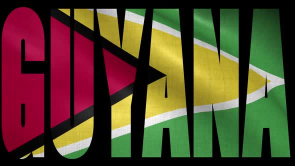 Guyana Flag Into Country Name