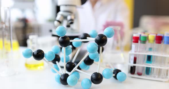 Molecular Structure of Molecules in Laboratory Closeup alt