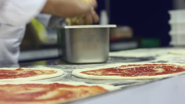 Cooking Italian Pizza